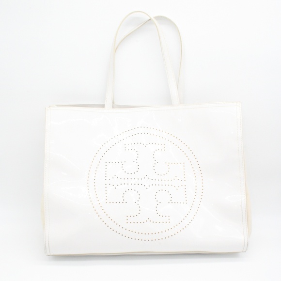 Tory Burch Handbags - Tory Burch Perforated Logo Patent Leather Tote Bag